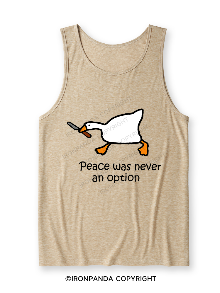 peace was never an option Ultra Soft Heather Tank
