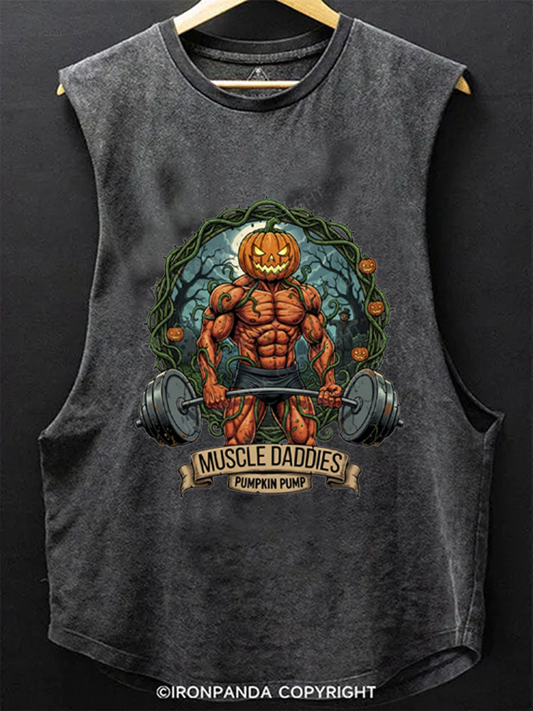 Pumpkin Pump Muscle Daddies Scoop Bottom Cotton Tank