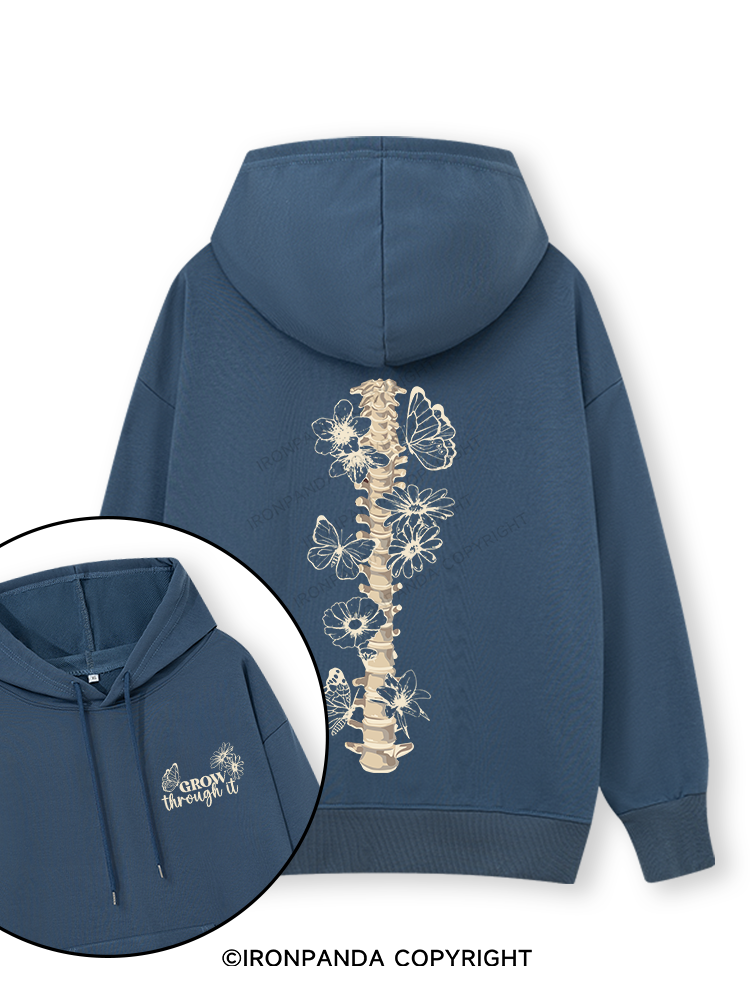 Grow Through It Double-Sided Printed Classic Gym Hoodie
