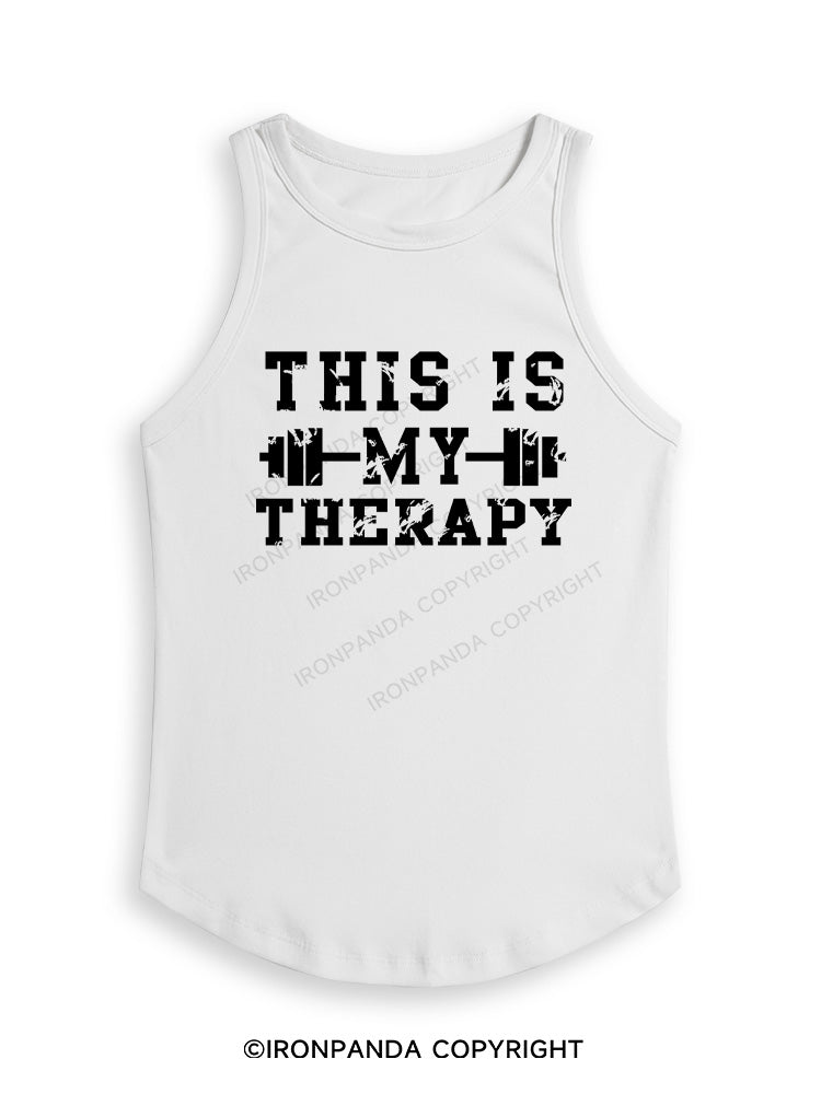 THIS IS MY THERAPY Fitted Tank Top