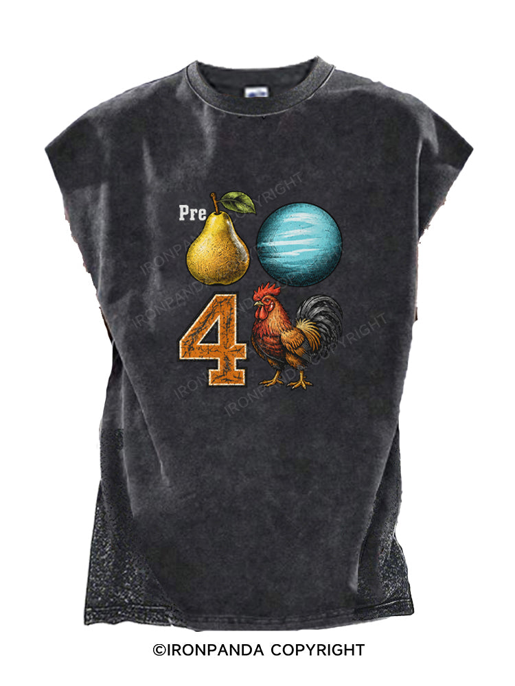 PREPARE Funny Gym Rooster Cut Off Tank