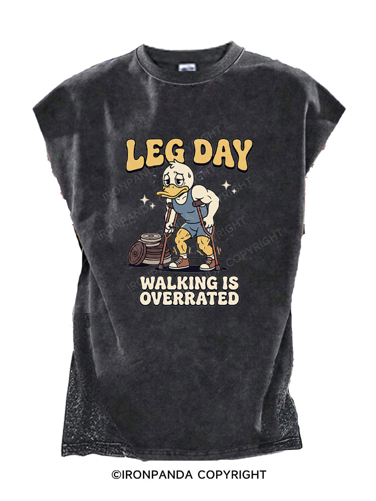 LEG DAY WALKING IS OVERRATED Cut Off Tank