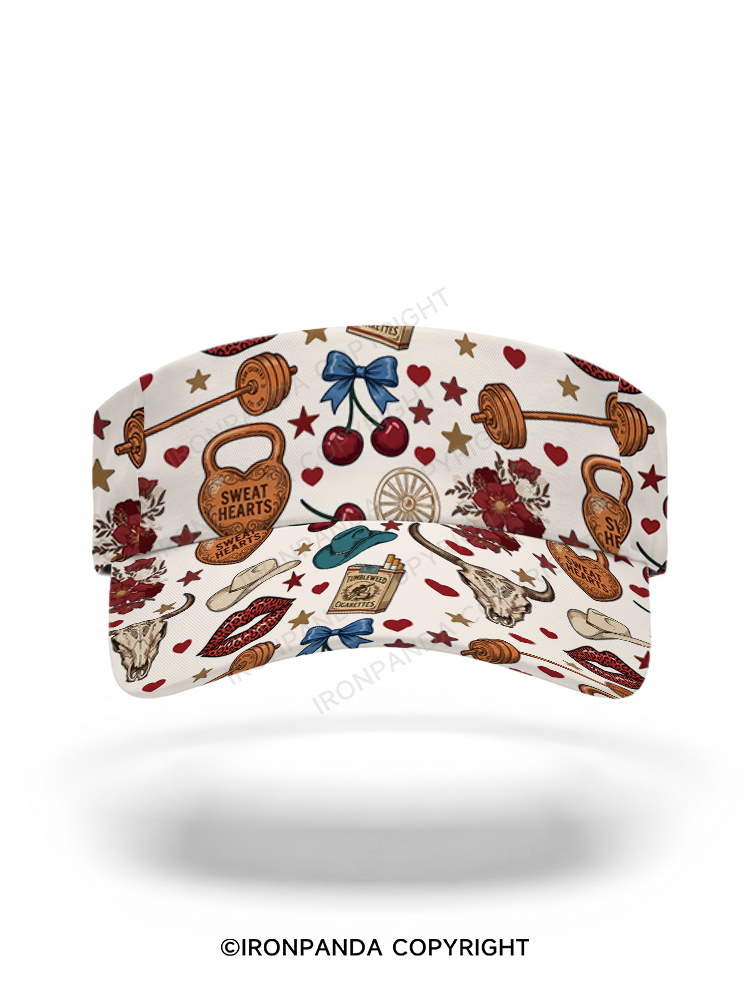 Sweat Hearts Printed Sports Visor