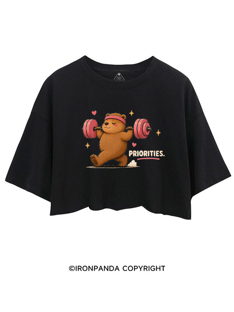 PRIORITIES STRONG BEAR CROP TOPS