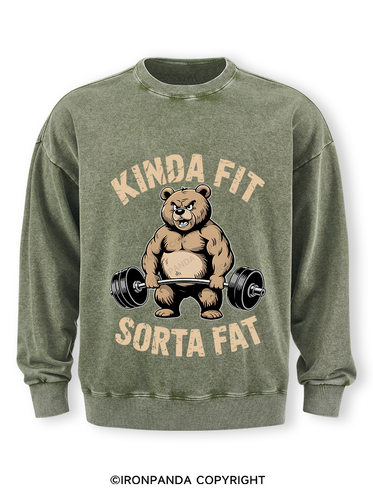KINDA FIT SORTA FAT BEAR Washed Sweatshirt
