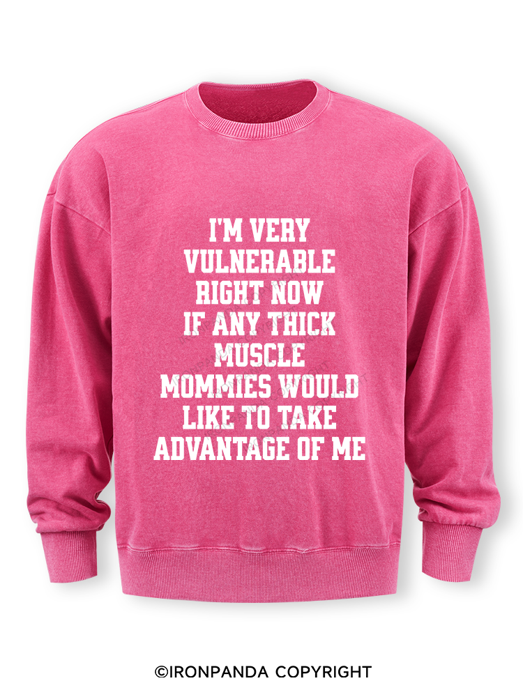 I'm very vulnerable right Washed Sweatshirt