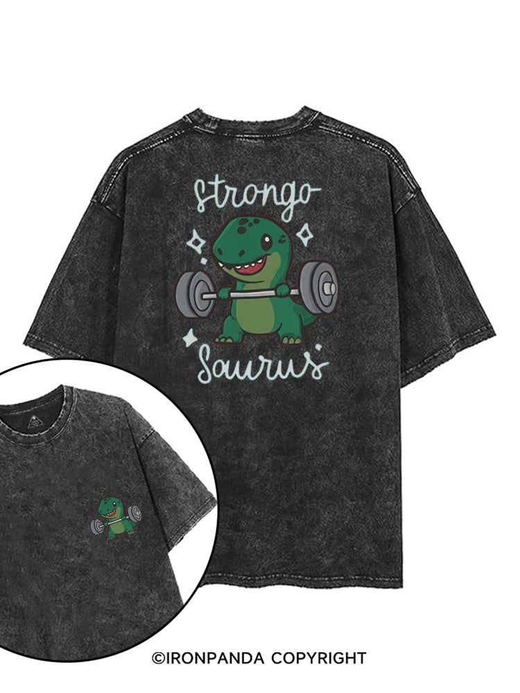 STRONGOSAURUS printed Gym Shirt