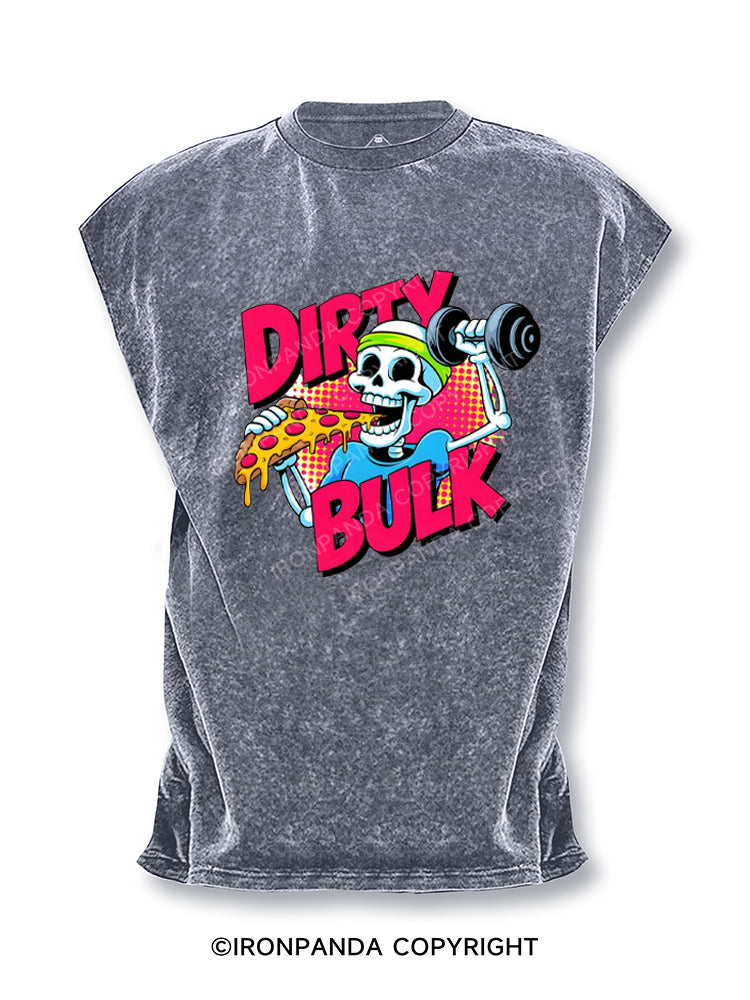 Dirty Bulk Pizza Skeleton Cut Off Tank