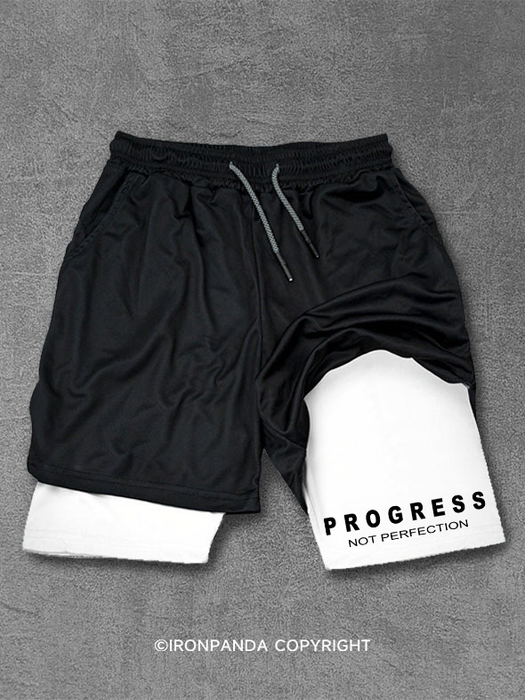 progress not perfection Performance Training Shorts