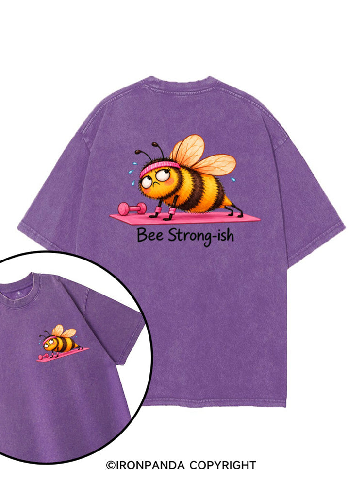 Bee Strong-ish printed Gym Shirt