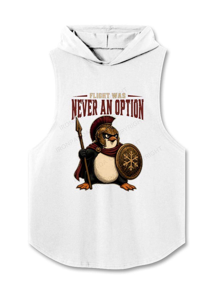 Flight Was Never an Option Spartan Penguin Warrior Hooded Tank