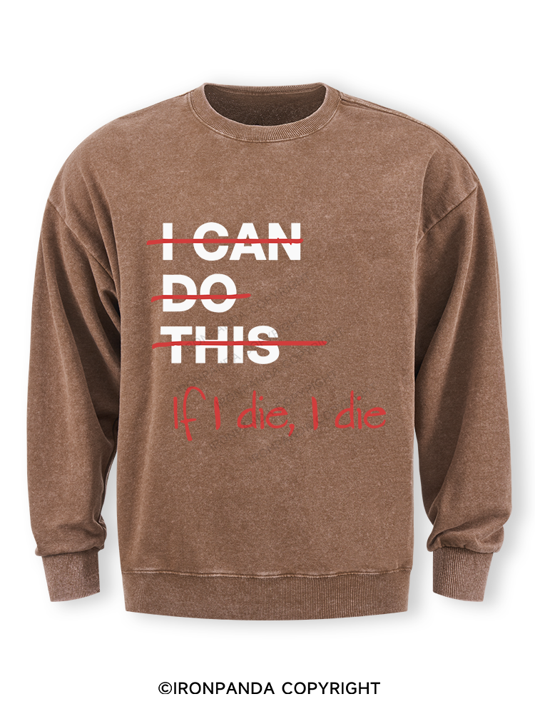 If I die I die Washed Sweatshirt