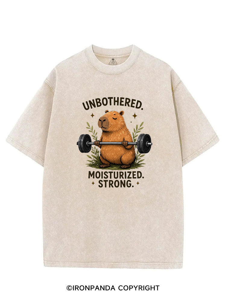 Unbothered. Moisturized. Strong VINTAGE GYM SHIRT