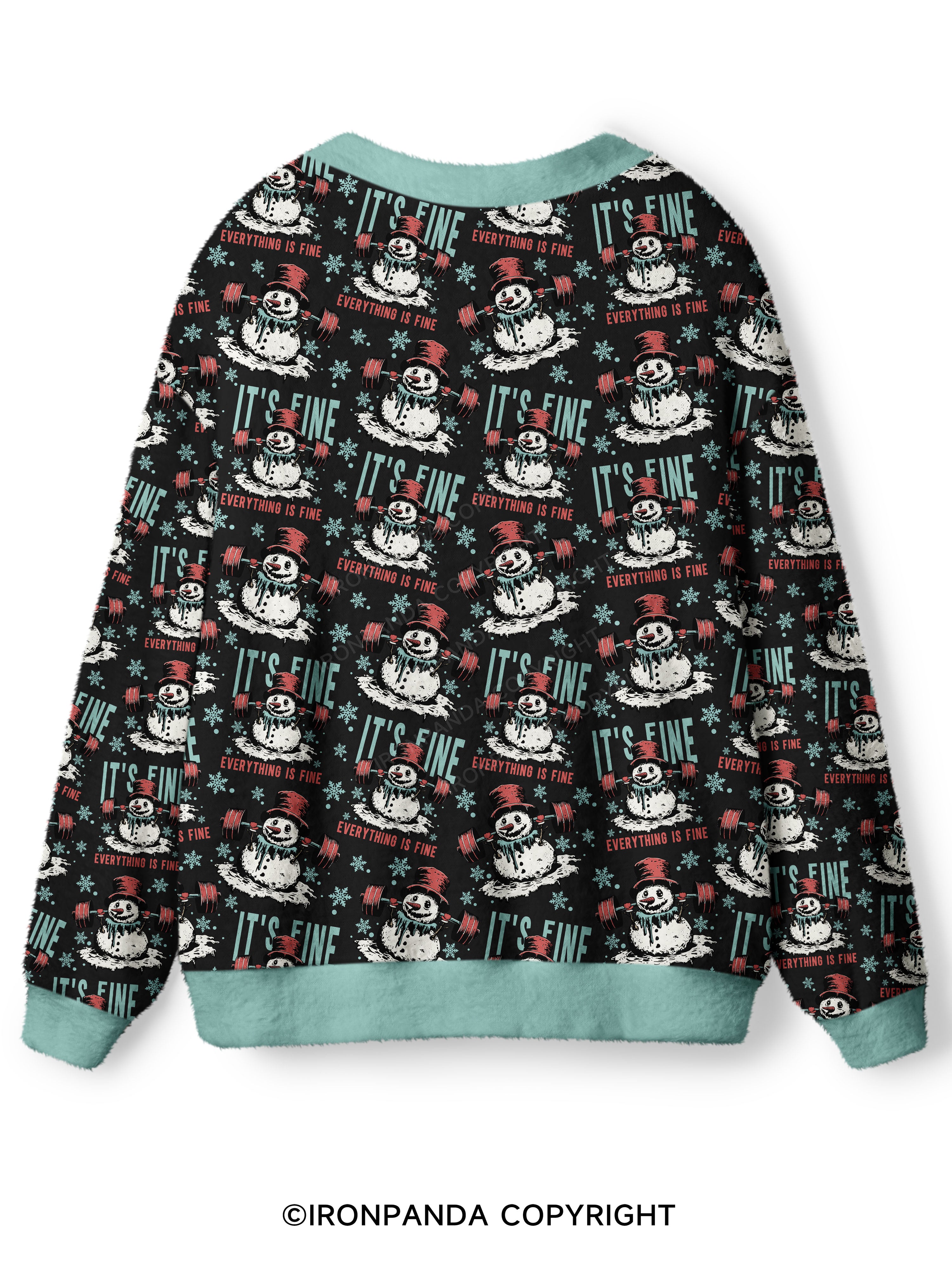 IT'S FINE EVERYTHING IS FINE Ugly Cardigan Sweater