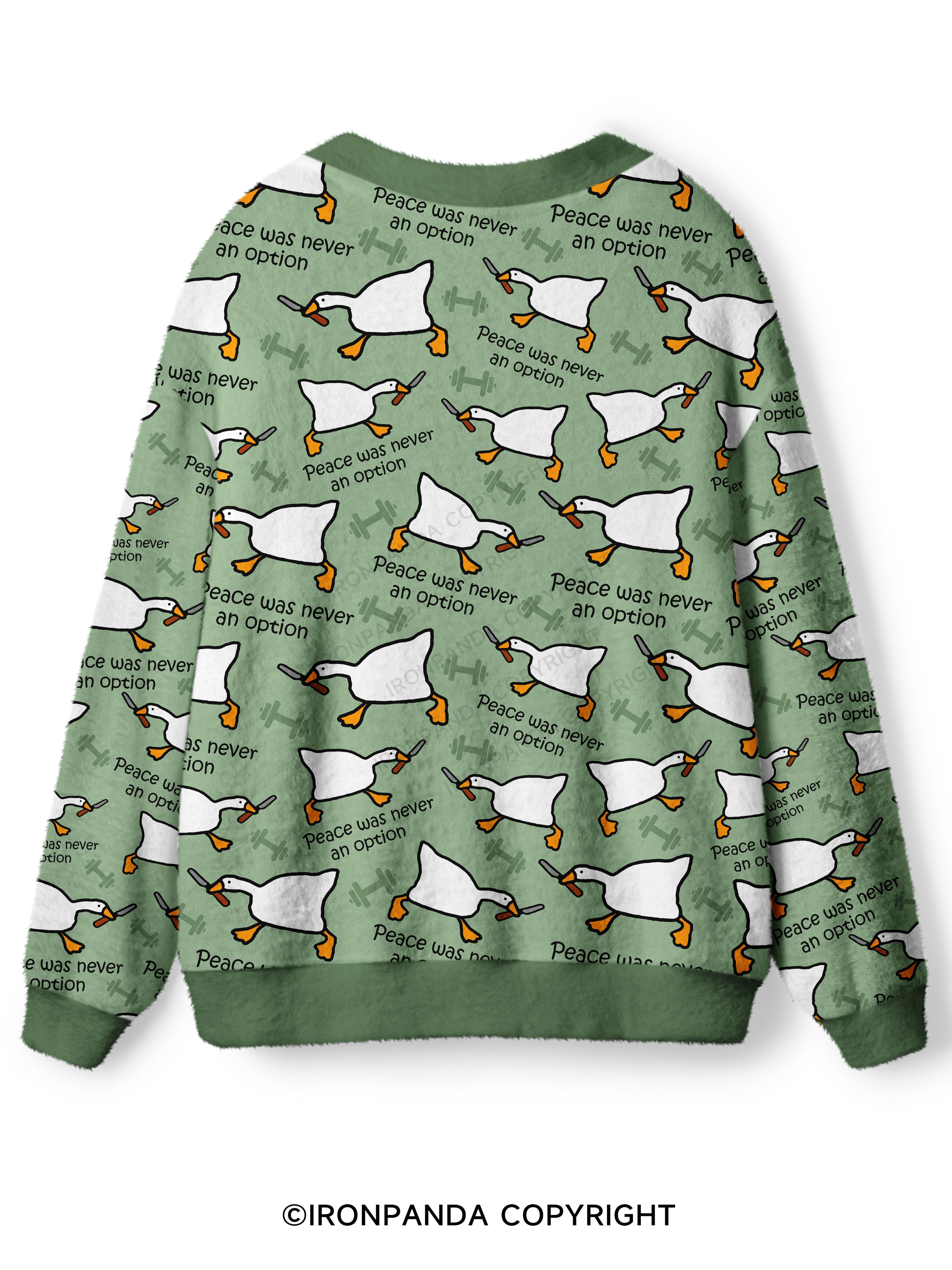peace was never an option Ugly Cardigan Sweater