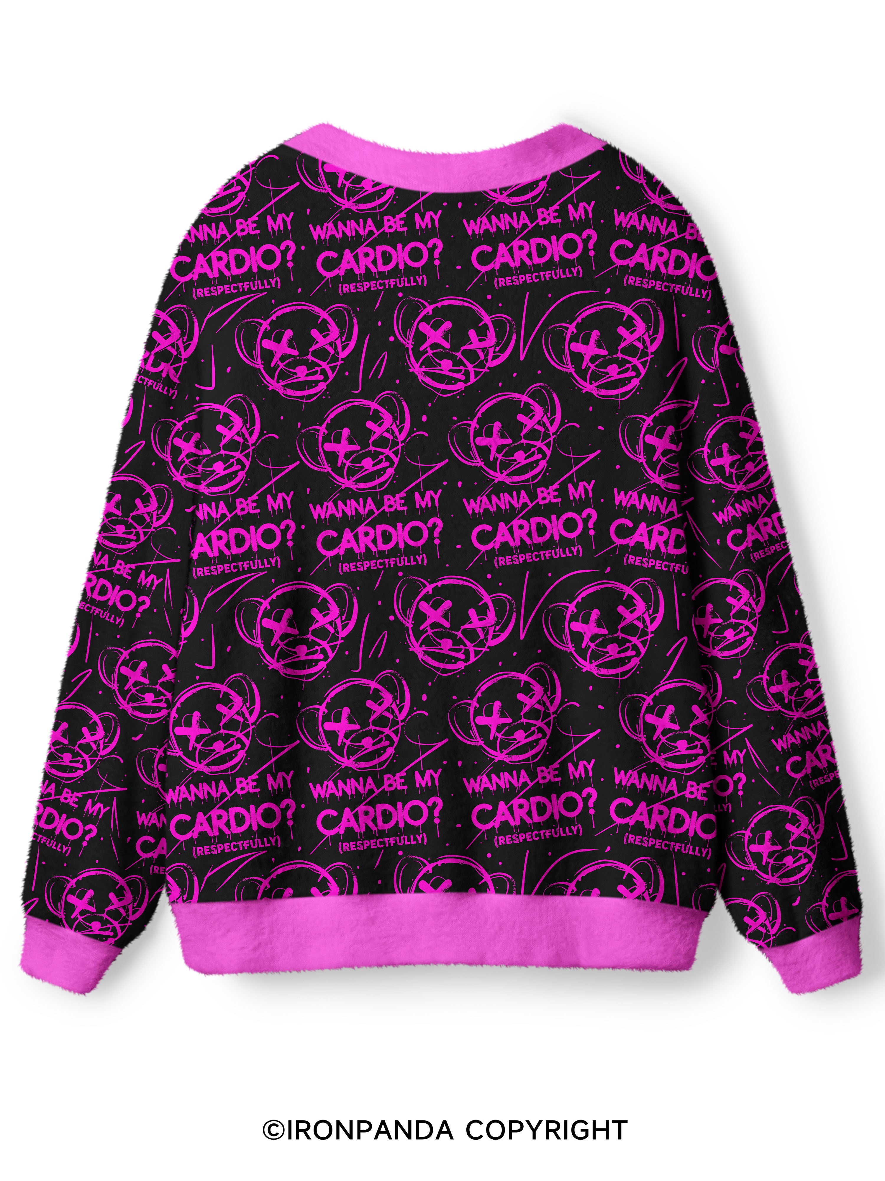 WANNA BE MY CARDIO Ugly Cardigan Sweater
