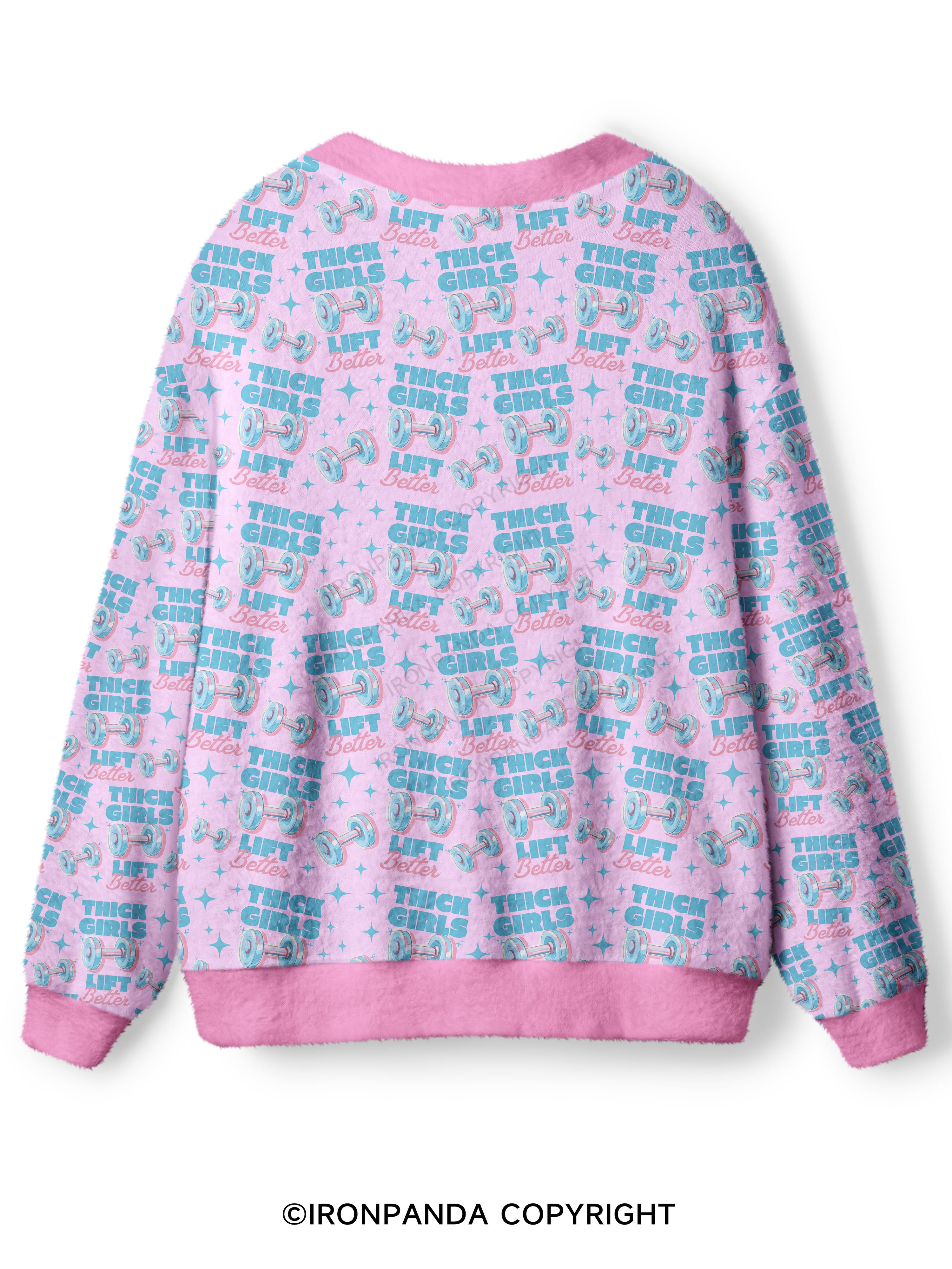 THICK THIGHS LIFT BETTER Ugly Cardigan Sweater