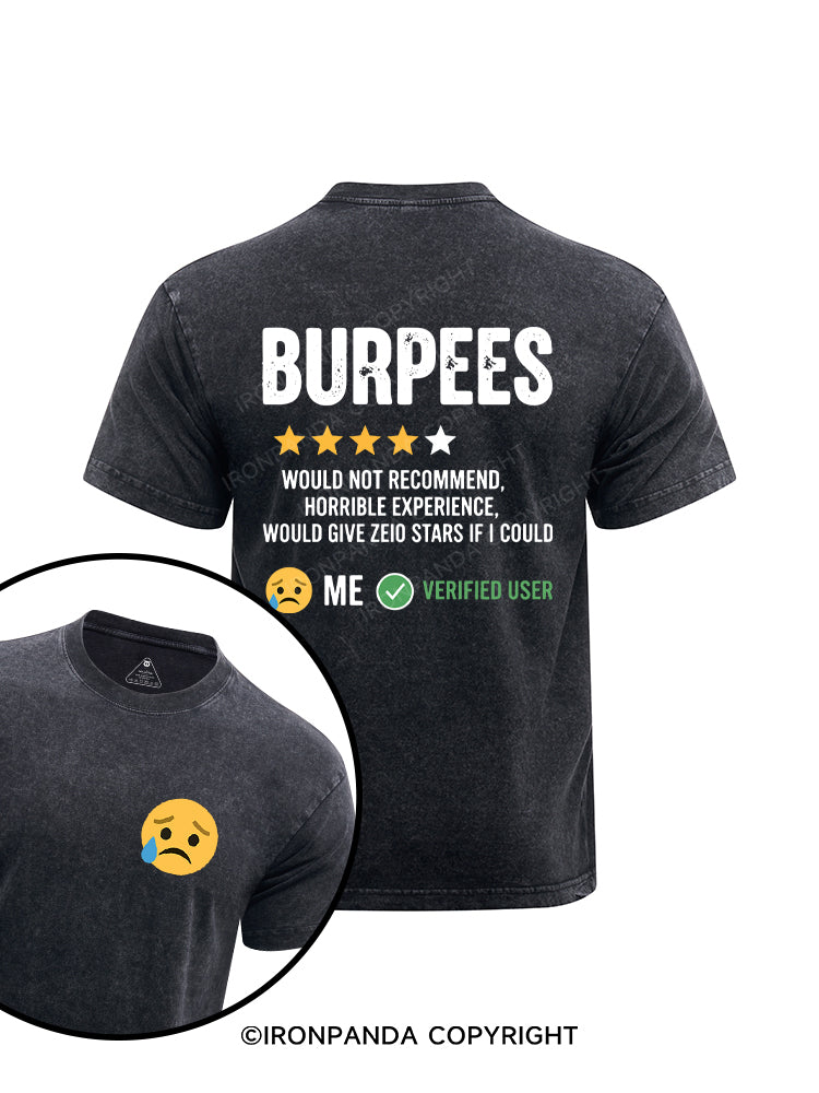 BURPEES Star Rating Review ME VERIFIED USER Printed Washed Gym Shirt