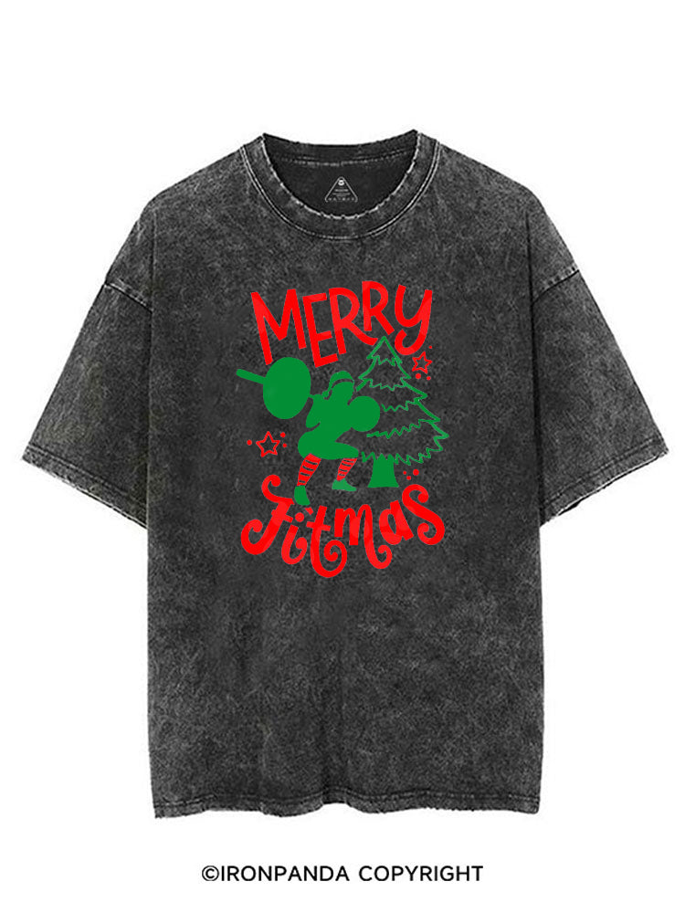 MERRY FITMAS FUNNY STRONG CHRISTMAS VINTAGE GYM SHIRT