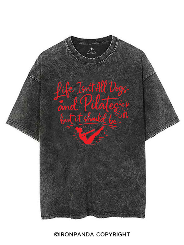 LIFE ISN'T ALL DOGS AND PILATES BUT IT SHOULD BE VINTAGE GYM SHIRT