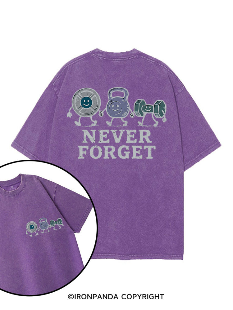 NEVER FORGET FITNESS printed Gym Shirt