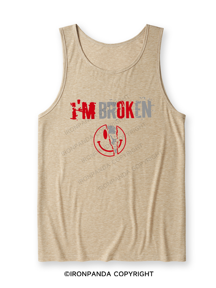 I’m Broken And Smiling Ultra Soft Heather Tank