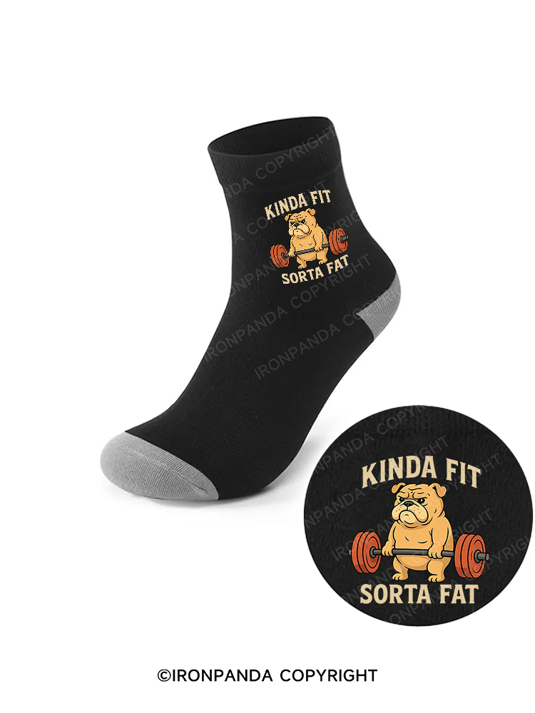 Kinda Fit Sorta Fat Dog Crew Socks