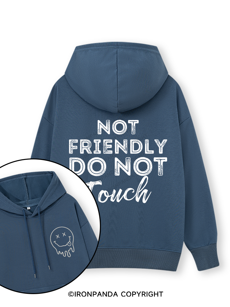 Not friendly, do not touch Double-Sided Printed Classic Gym Hoodie