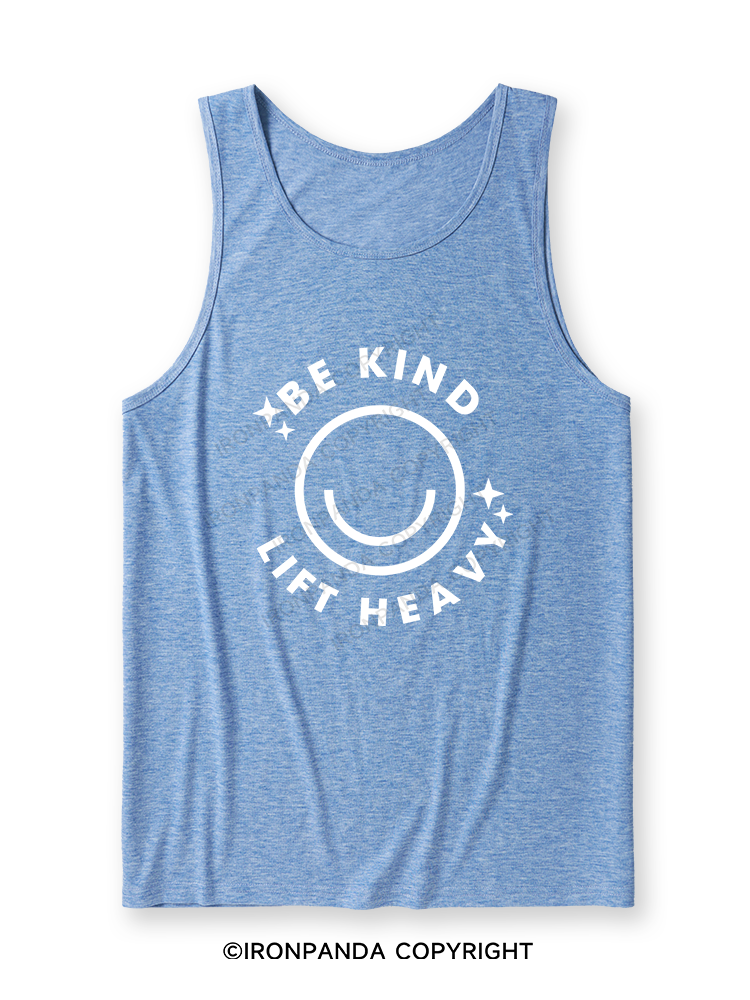 BE KIND LIFT HEAVY Ultra Soft Heather Tank