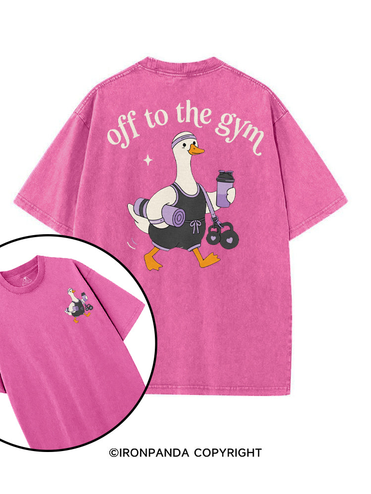 OFF TO THE GYM SILLY GOOSE printed Gym Shirt