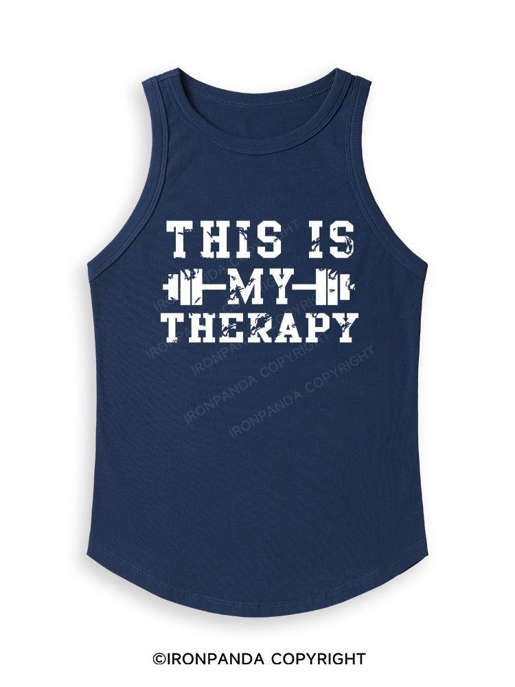 THIS IS MY THERAPY Fitted Tank Top
