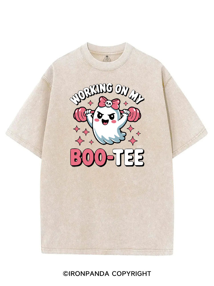WORKING ON MY BOO-TEE CUTE GHOST VINTAGE GYM SHIRT