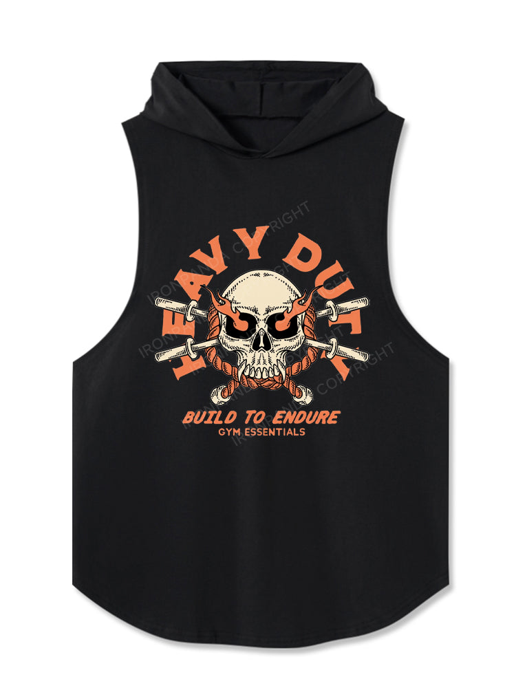 HEAVY DUTY BUILD TO ENDURE GYM ESSENTIALS Hooded Tank