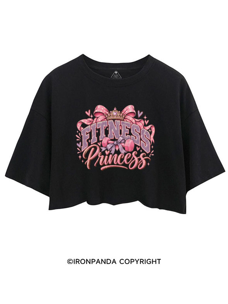 FITNESS PRINCESS STRONG SHINING VIBES CROP TOPS
