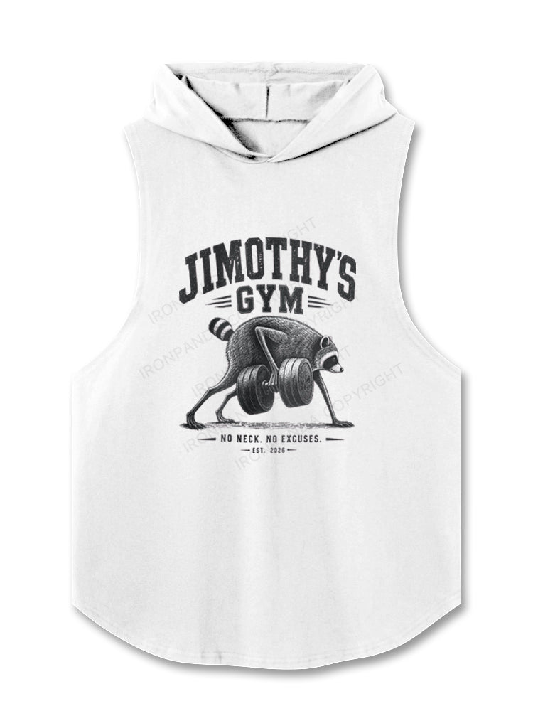 Jimothy's Gym No Neck No Excuses Hooded Tank