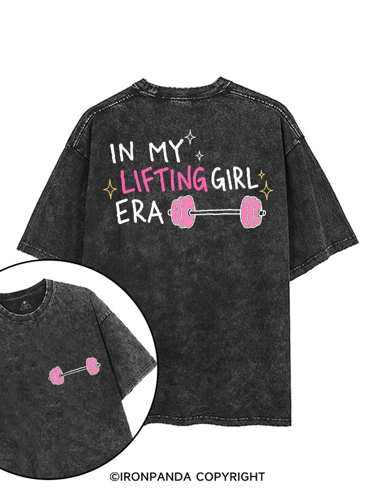 IN MY LIFTING GIRL ERA printed Gym Shirt