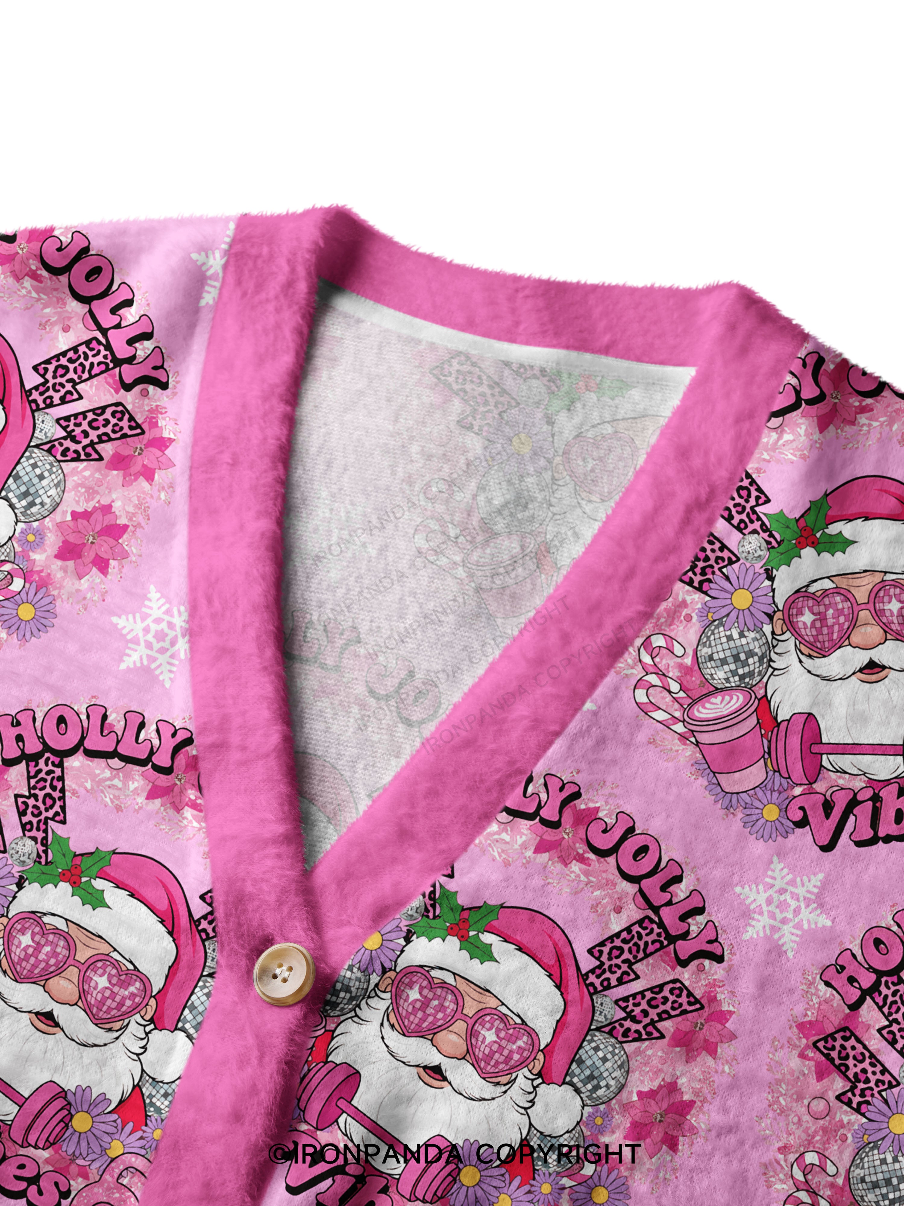 HOLLY JOLLY Vibes Crop Ugly Cardigan Sweater