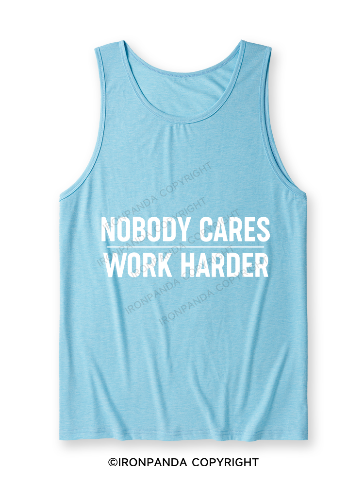 Nobody Cares Work Harder Ultra Soft Heather Tank
