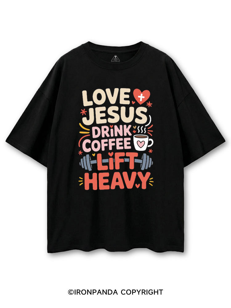LOVE JESUS DRINK COFFEE LIFT HEAVY FITNESS COTTON PUMP COVER