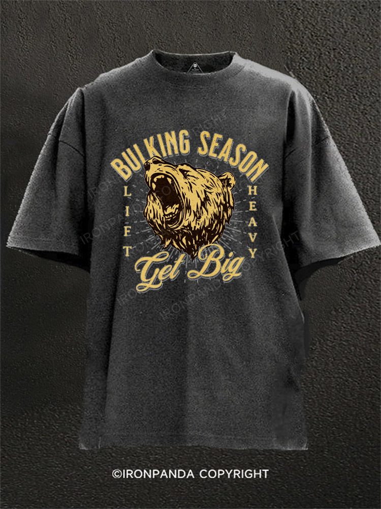 Bulking Season GET BIG Washed Gym Shirt