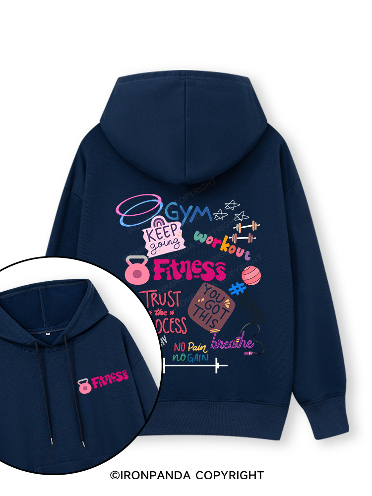 Fitness Double-Sided Printed Classic Gym Hoodie