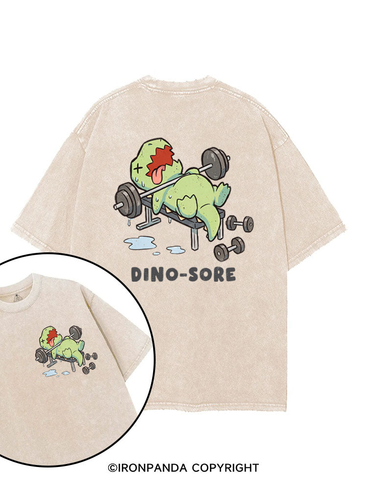 DINO-SORE FUNNY printed Gym Shirt