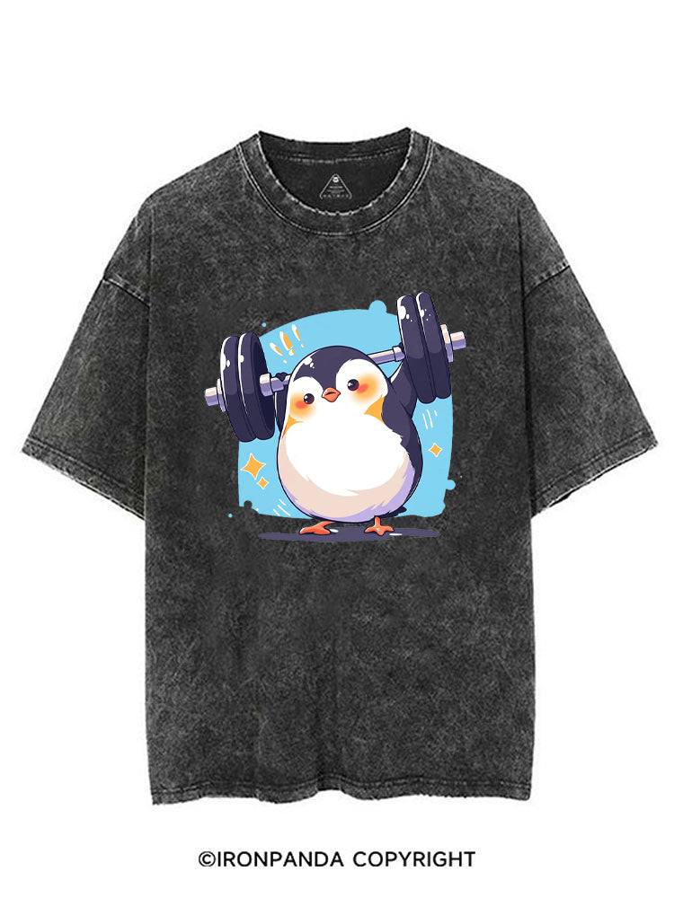 PENGUIN POWER WEIGHTLIFTING CLUB VINTAGE GYM SHIRT