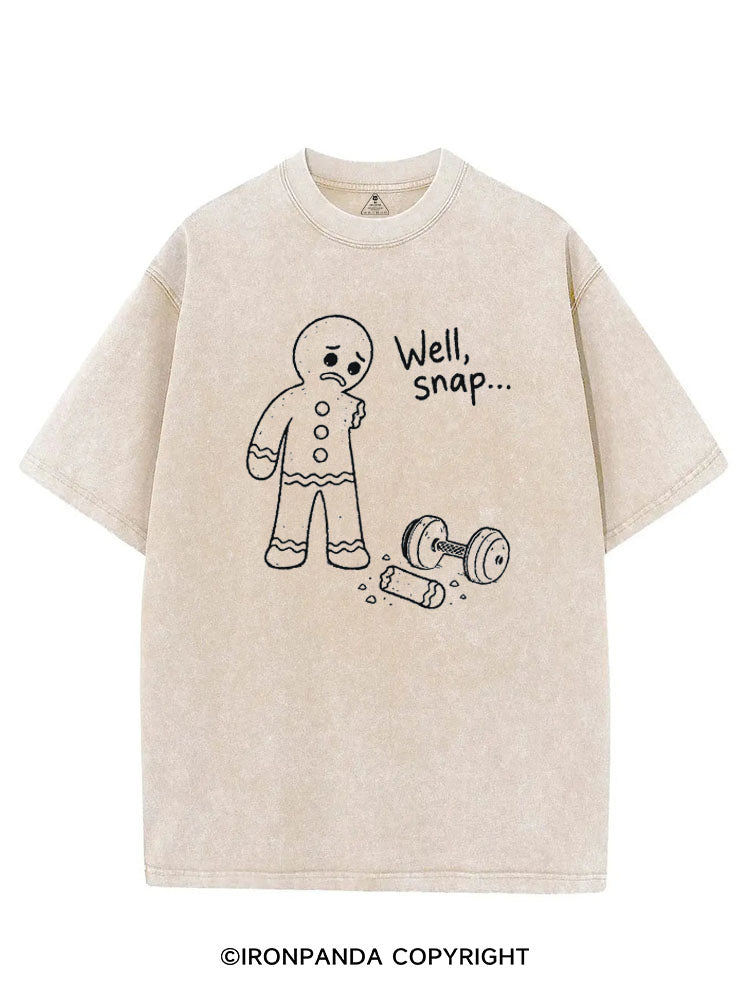 Well Snap Christmas Gingerbread VINTAGE GYM SHIRT