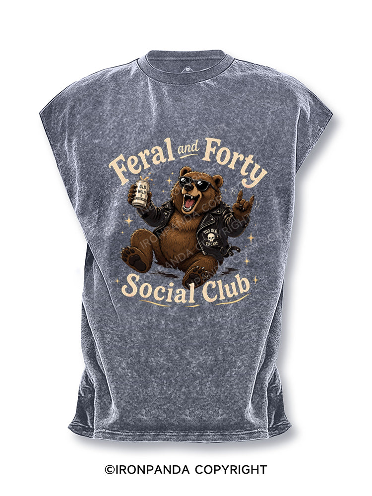 Feral and Forty Social Club Cut Off Tank