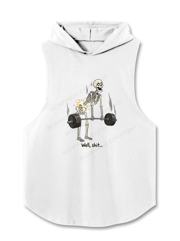 Well Shit Skeleton Deadlift Hooded Tank