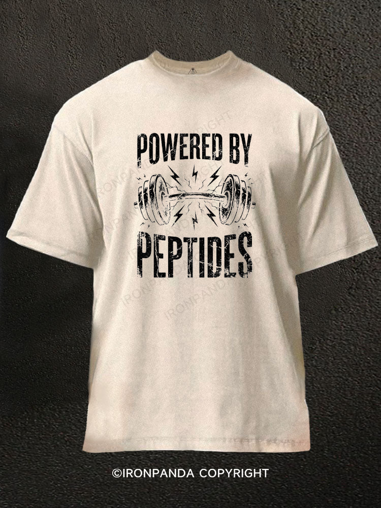 Powered By Peptides Washed Gym Shirt
