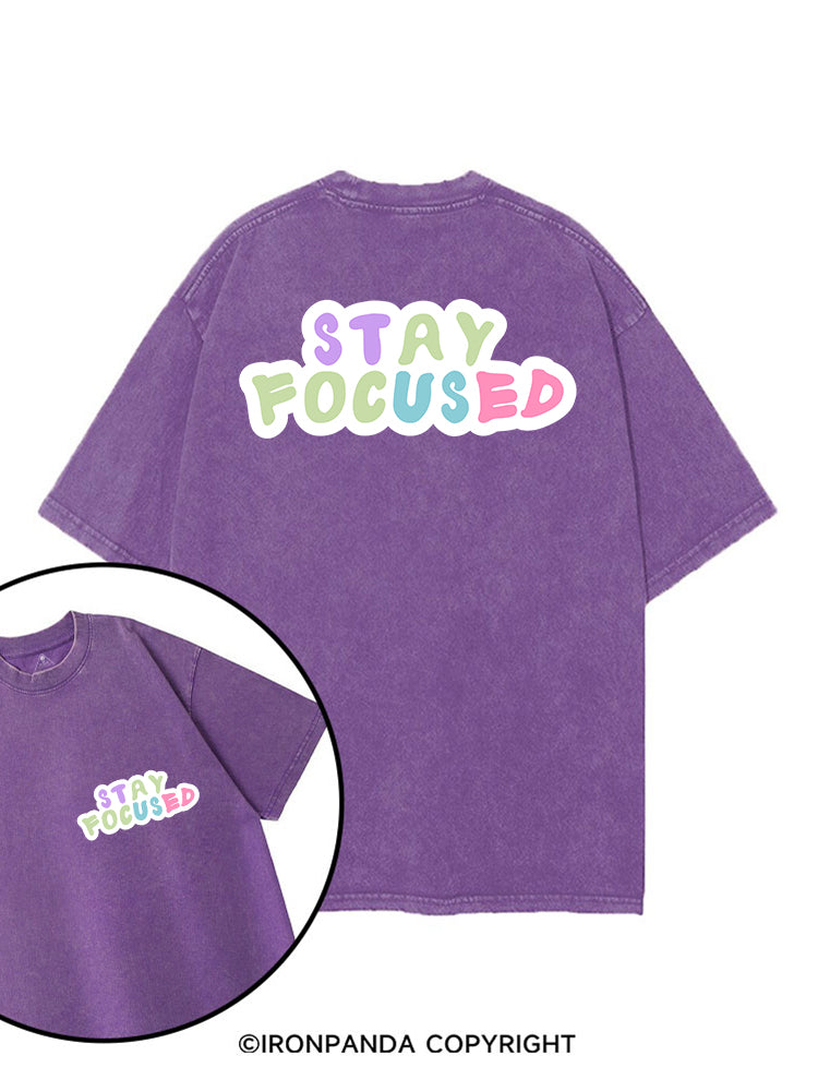 STAY FOCUSED GYM VIBE printed Gym Shirt