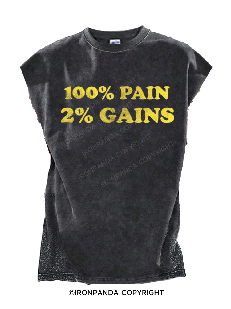 100% PAIN 2% GAINS Cut Off Tank