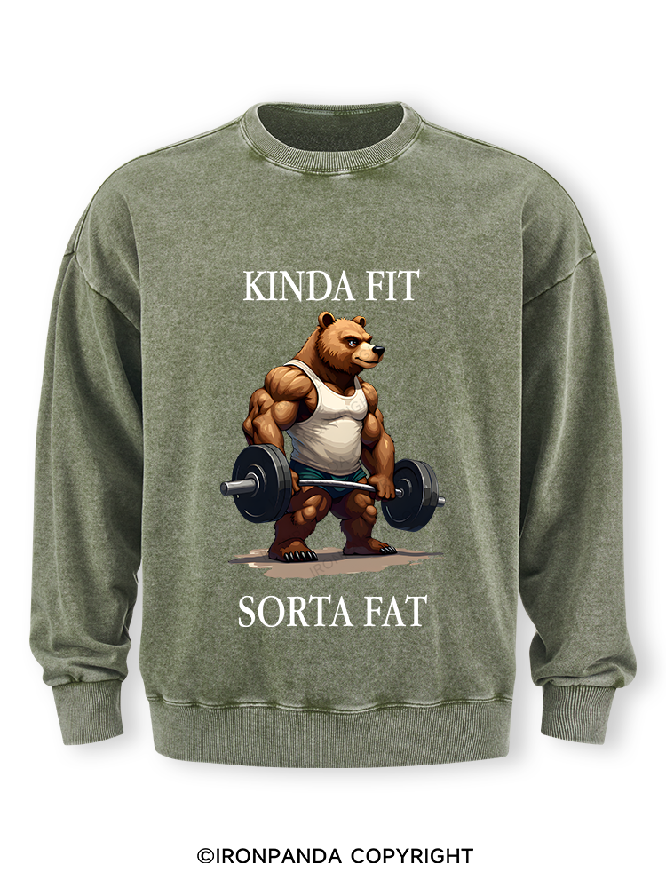 KINDA FIT SORTA FAT MUSCLE BEAR Washed Sweatshirt